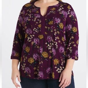 Daniel Rainn Patoke Split Neck Knit Top